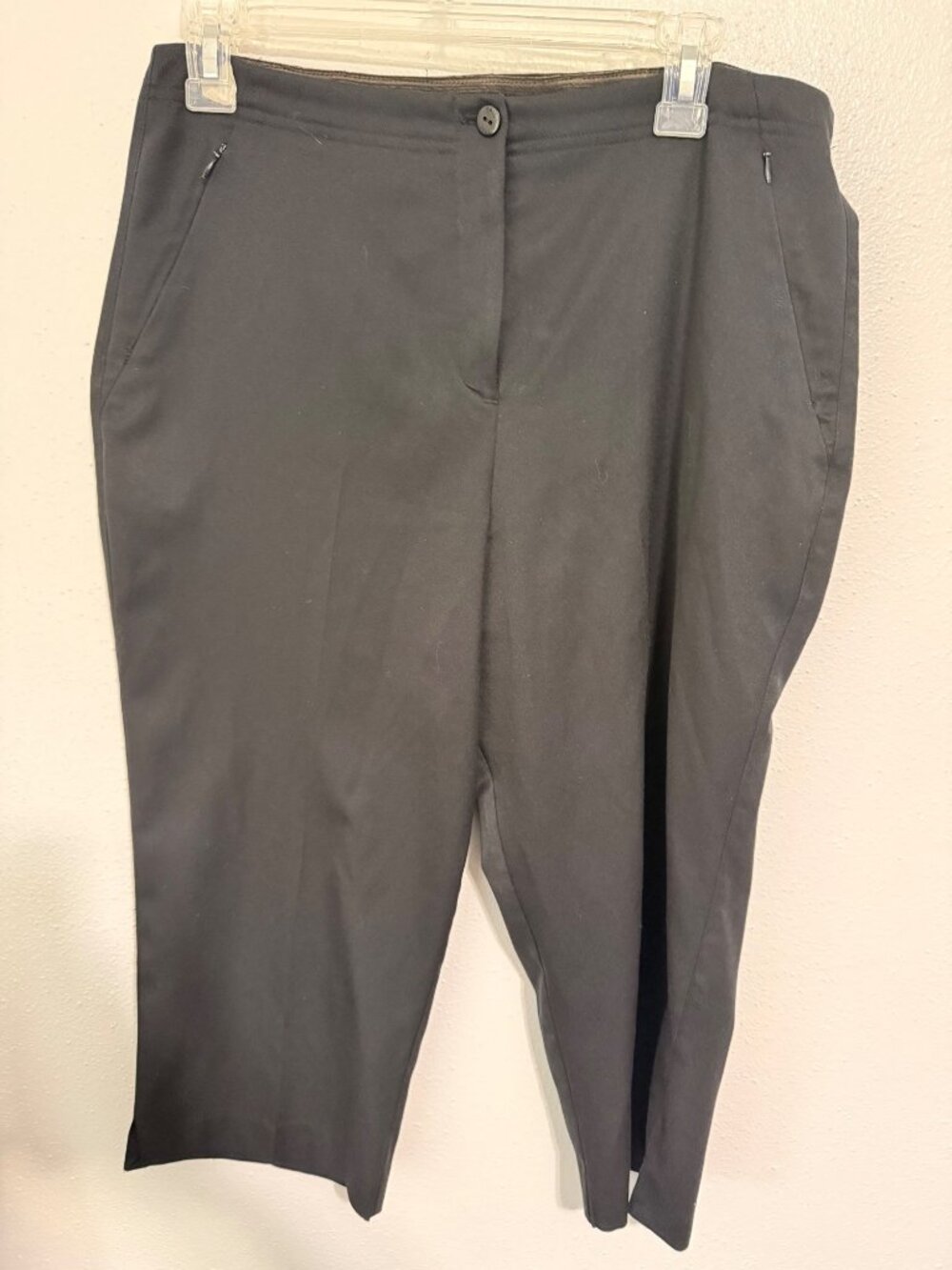 Tail Tech Golf Pants Black Capri Stretch Trousers Pockets Womans 10